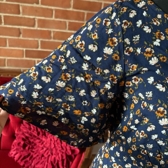 Vintage Blue Ruffled Tiered Sundress Back Open - Picture 2 of 4